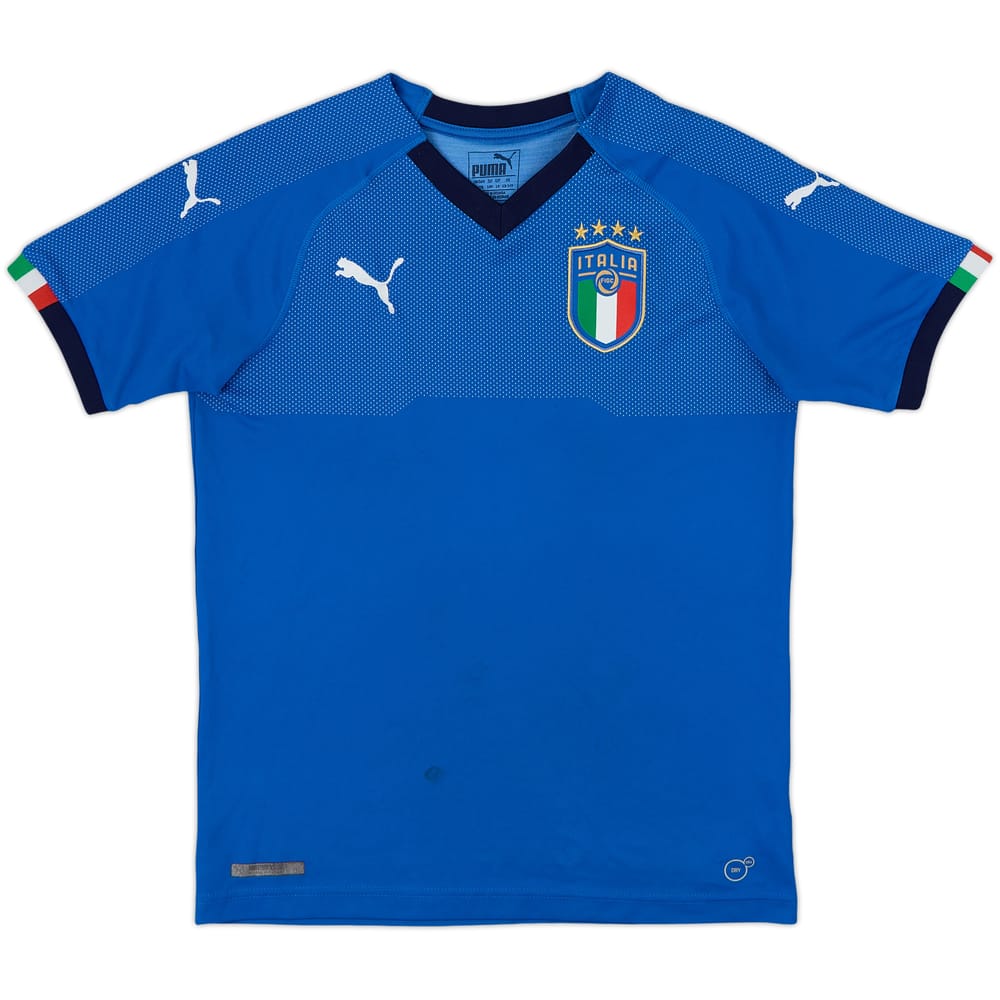 2018-19 Italy Home Shirt - 6/10 - (L.Boys)