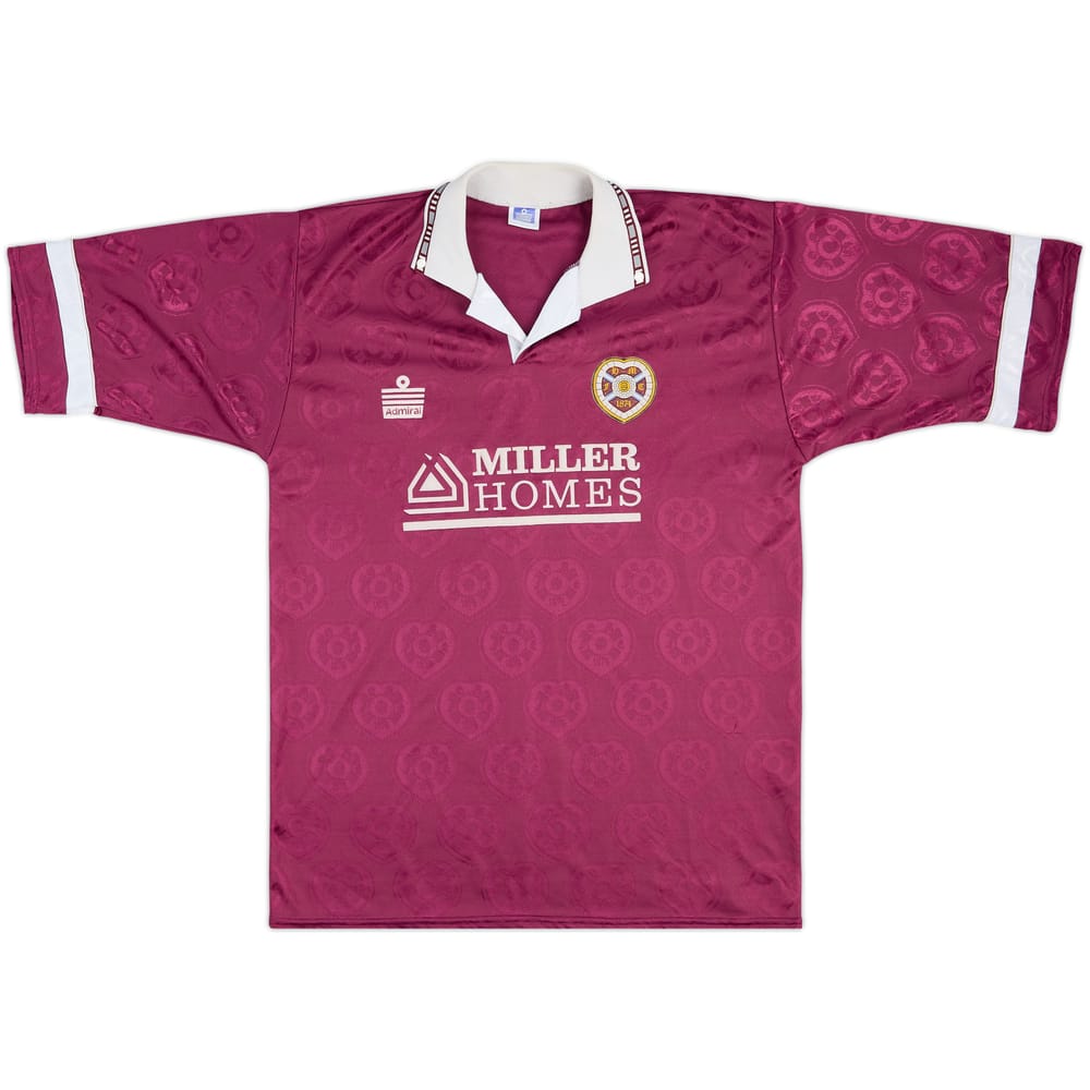 1991-92 Hearts Home Shirt - 8/10 - (L)