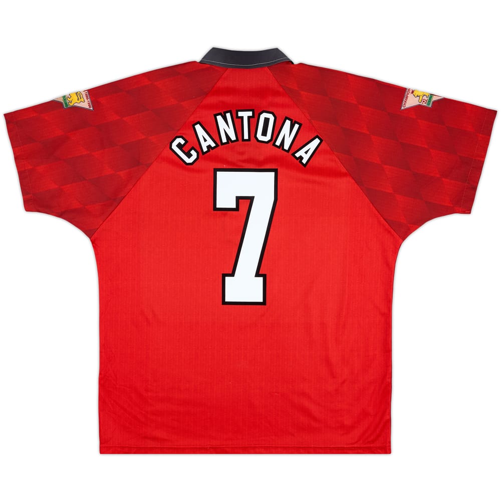 1996-98 Manchester United Home Shirt Cantona #7 - 7/10 - (L)