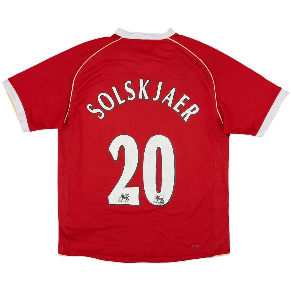 2006-07 Manchester United Home Shirt Solskjaer #20 - 6/10 - (M)