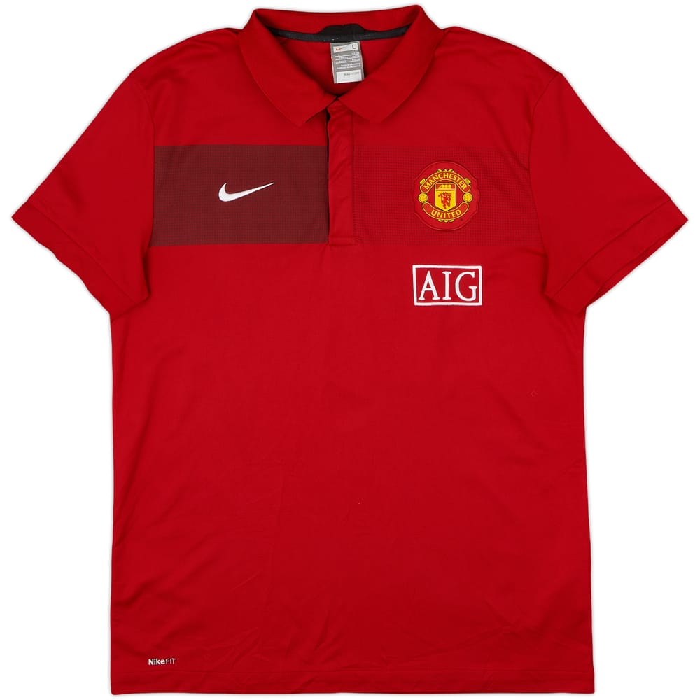 2009-10 Manchester United Nike Polo Shirt - 10/10 - (L)
