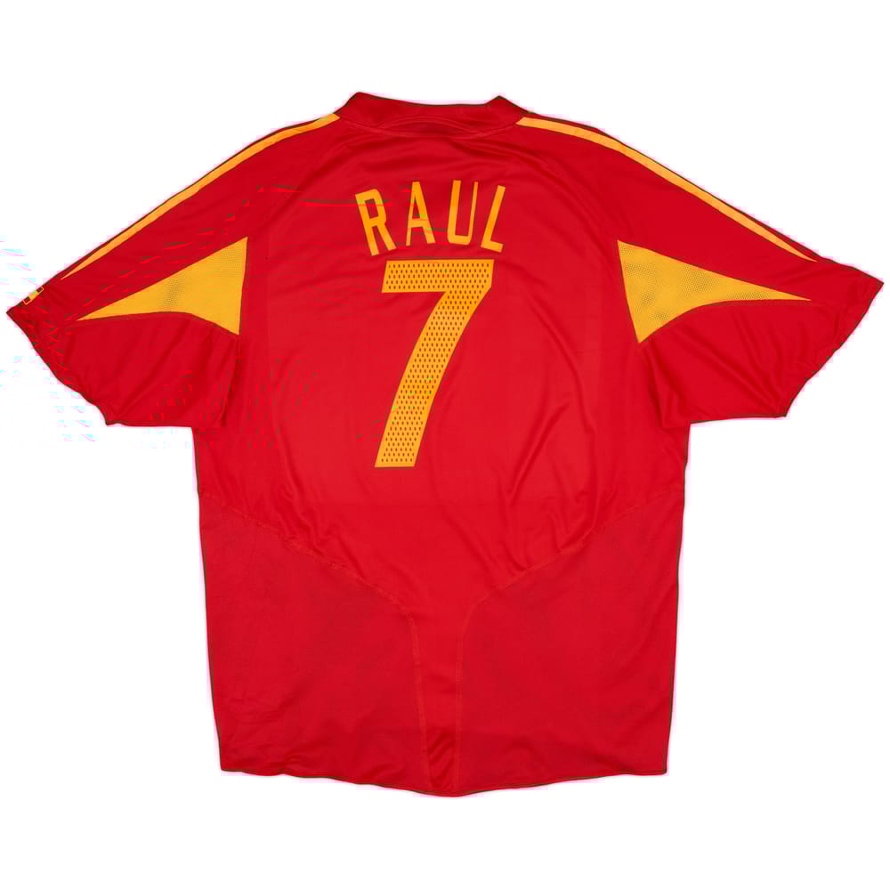 2004-06 Spain Home Shirt Raul #7 - 6/10 - (XL)