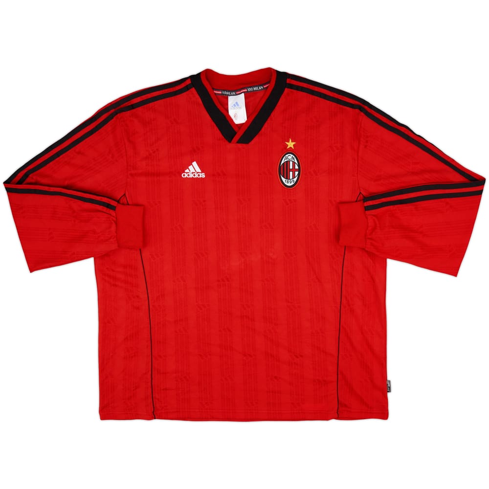 1999-00 AC Milan adidas Training L/S Shirt - 9/10 - (XL)