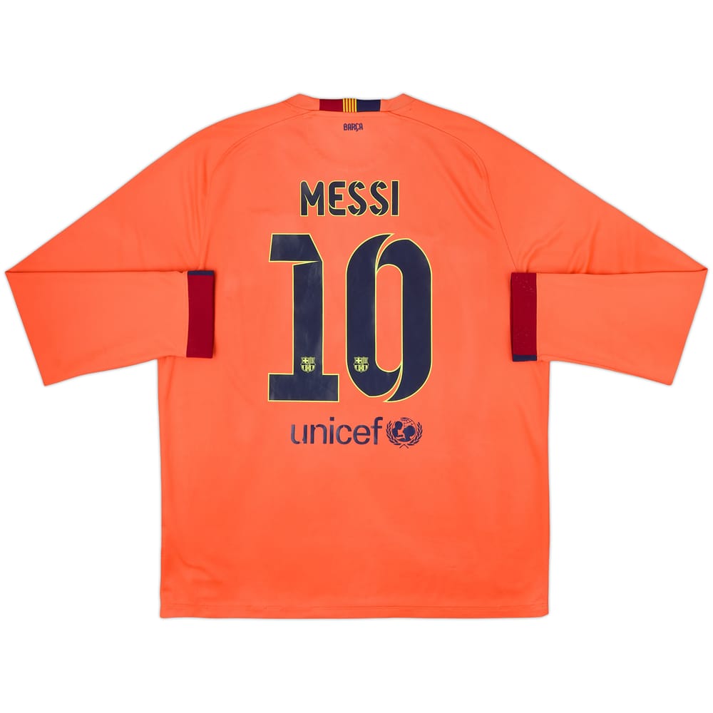 Camiseta de visitante de manga larga del Barcelona 2014-15 Messi #10 - 6/10 - (XL)