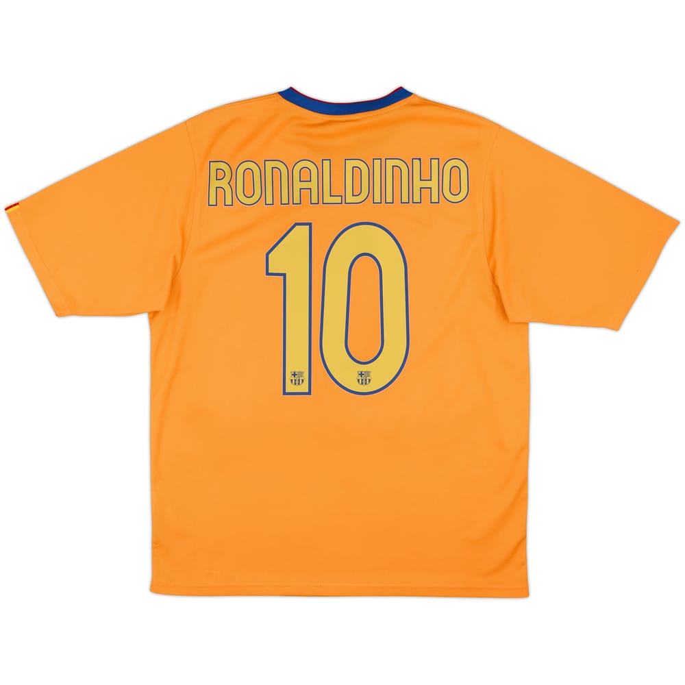 2006-08 Barcelona Basic Away Shirt Ronaldinho #10 - 8/10 - (L)