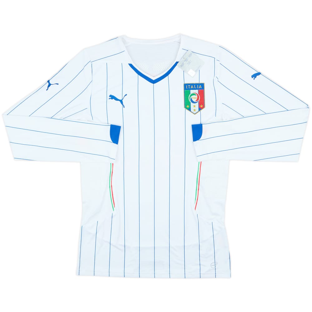 Camiseta versión jugador de visitante ACTV L/S de Italia 2014-15 (3XL)
