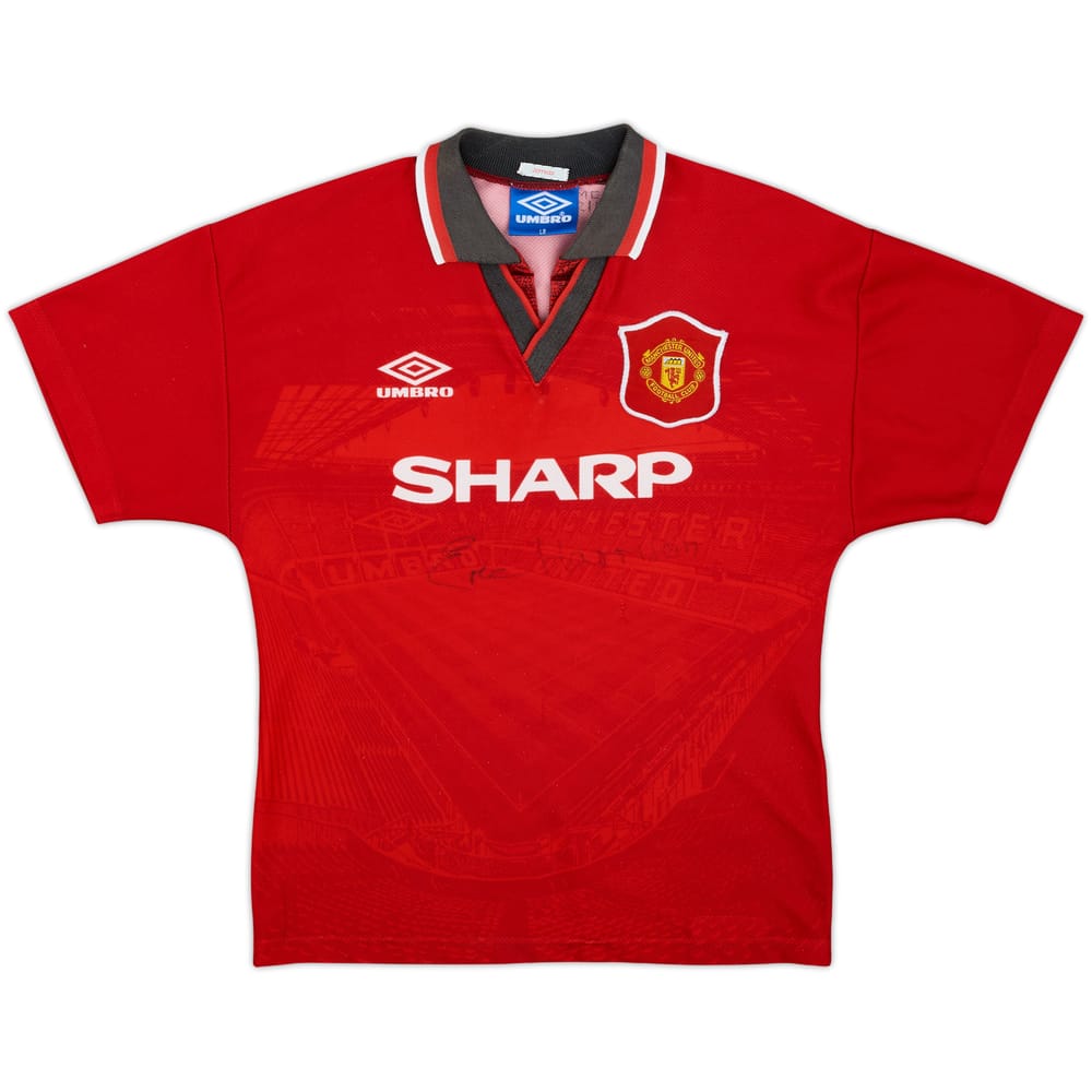 1994-96 Manchester United Home Shirt - 6/10 - (L.Boys)