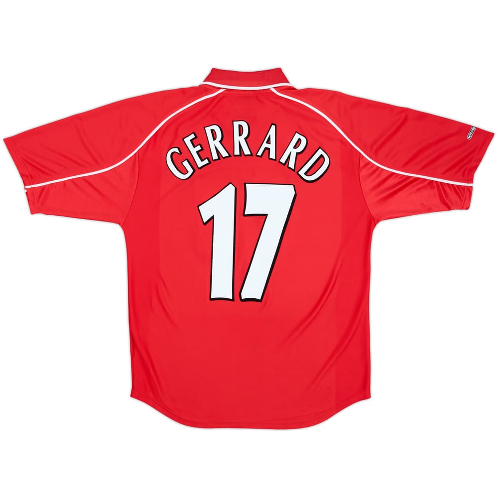 2000-02 Liverpool Home Shirt Gerrard #17 - 6/10 - (M)