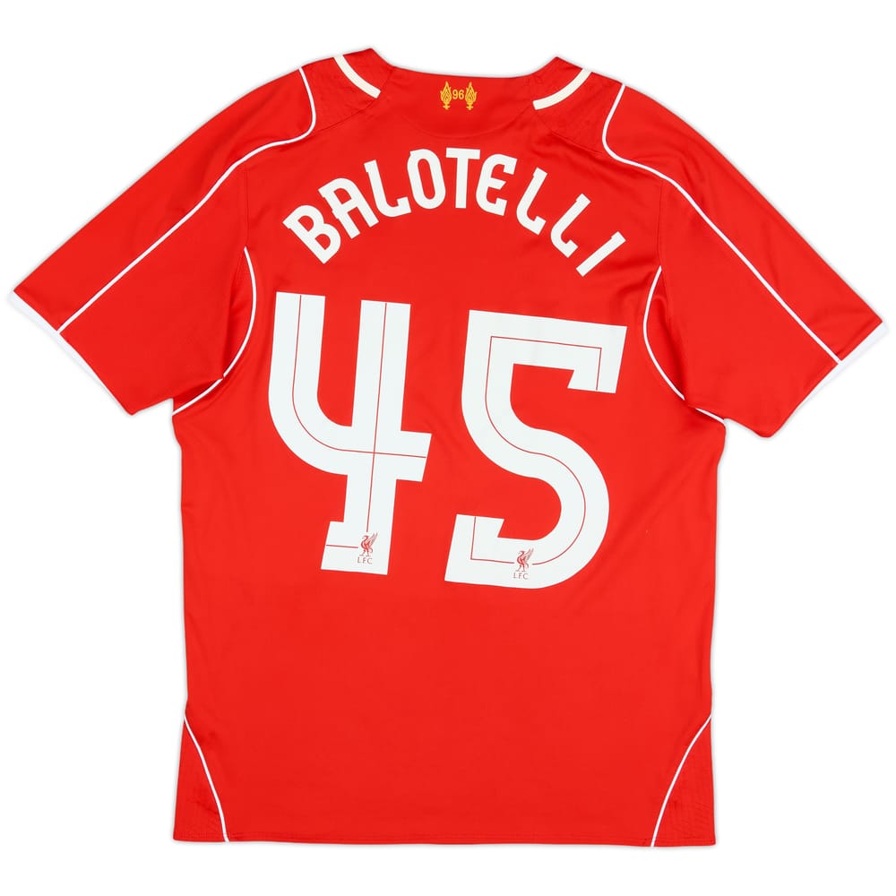 2014-15 Liverpool Home Shirt Balotelli #45 - 6/10 - (M)