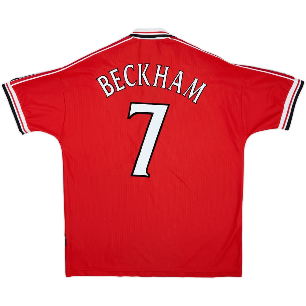 1998-00 Manchester United Home Shirt Beckham #7 - 8/10 - (XL)