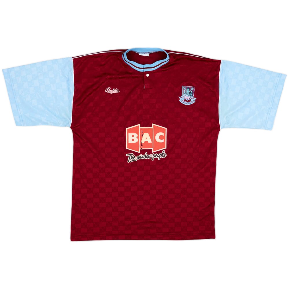 1990-91 West Ham Home Shirt - 5/10 - (M)