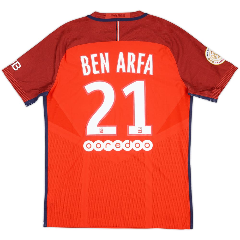 2016-17 Paris Saint-Germain Authentic Away Shirt Ben Arfa #21 - 8/10 - (L)