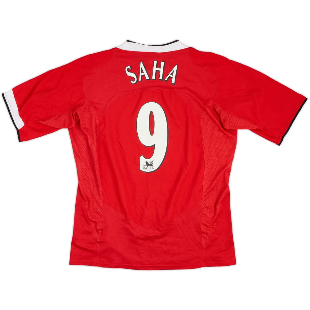 2004-06 Manchester United Home Shirt Saha #9 - 6/10 - (L)