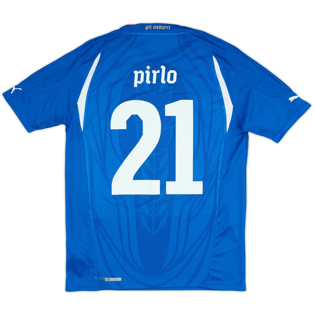 2010-12 Italy Home Shirt Pirlo #21 - 7/10 - (XL.Boys)