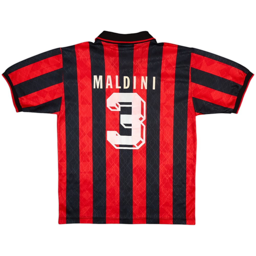 1994-95 AC Milan Home Shirt Maldini #3 - 7/10 - (L)