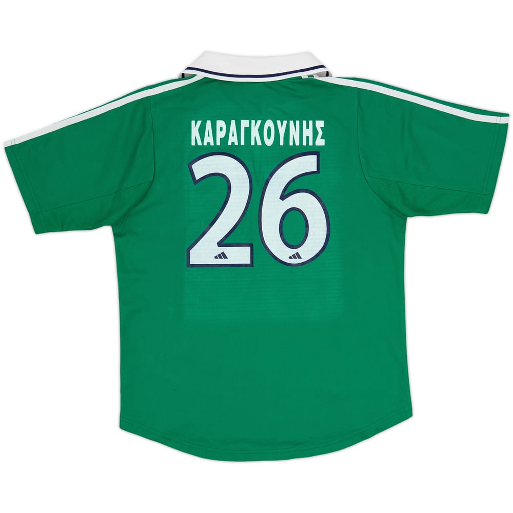2000-01 Panathinaikos Home Shirt Karagounis #26 - 7/10 - (Y)