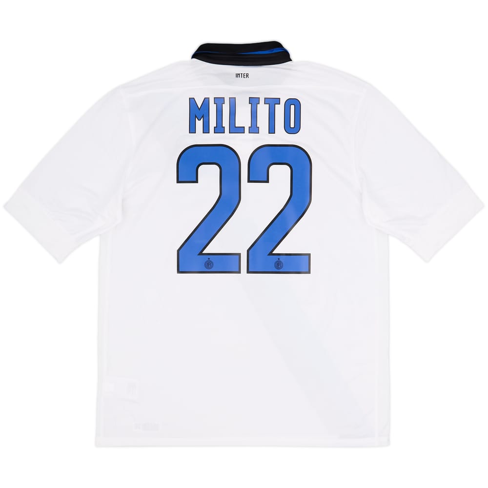 2011-12 Inter Milan Away Shirt Milito #22 - 9/10 - (L)