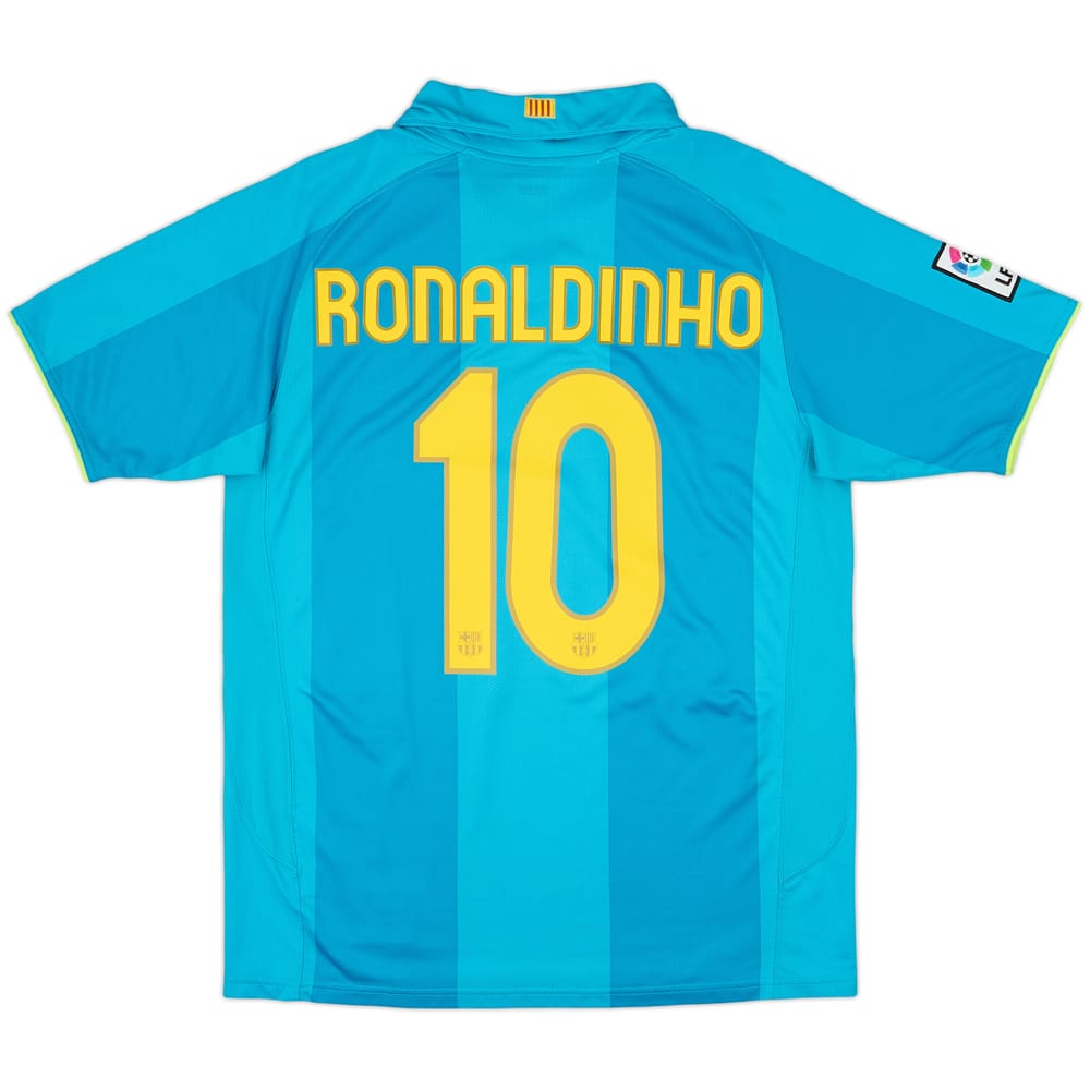 2007-09 Barcelona Away Shirt Ronaldinho #10 - 7/10 - (M)