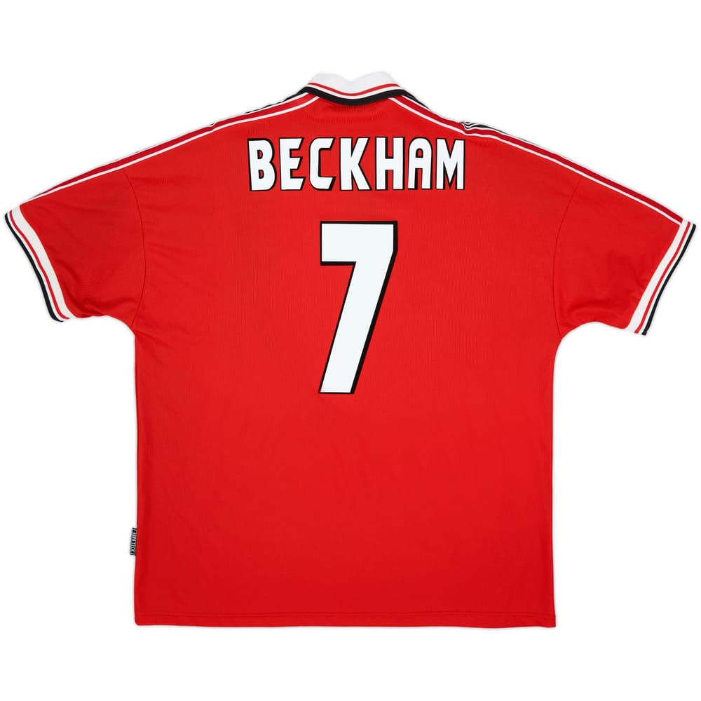 1998-00 Manchester United Home Shirt Beckham #7 - 8/10 - (XXL)