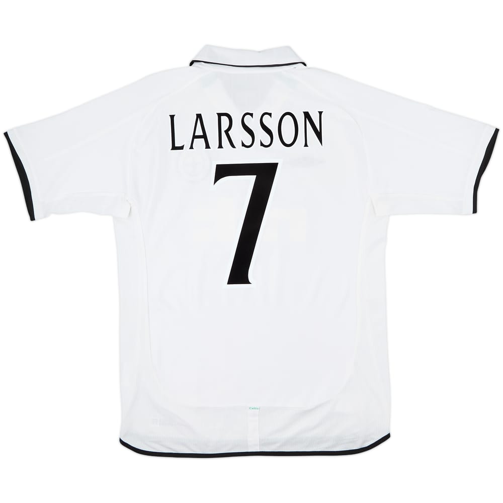 2001-02 Celtic Away Shirt Larsson #7 - 6/10 - (L)