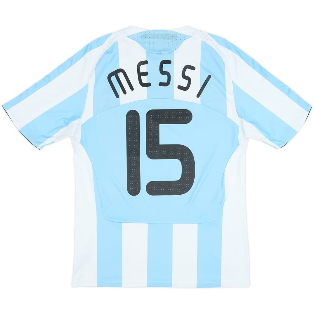 2007-09 Argentina Home Shirt Messi #15 - 7/10 - (L)