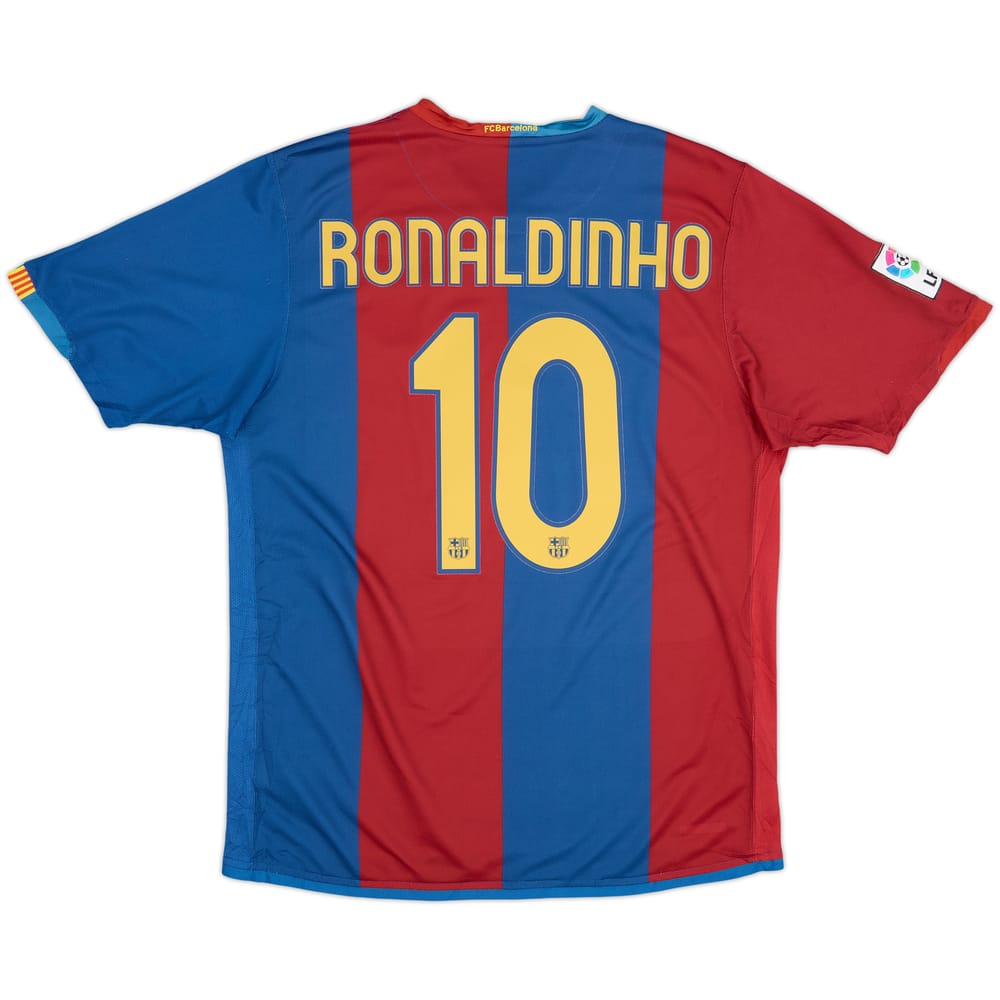 2006-07 Barcelona Home Shirt Ronaldinho #10 - 9/10 - (L)