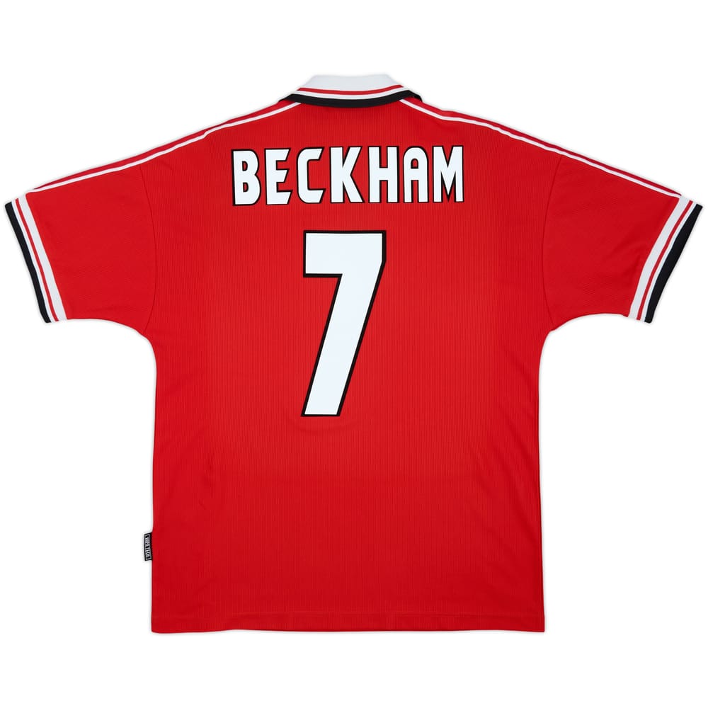 1998-00 Manchester United Home Shirt Beckham #7 - 8/10 - (M)