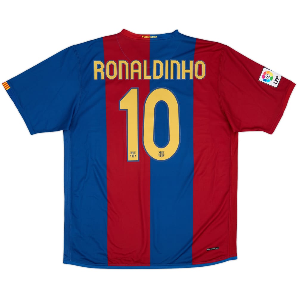 2006-07 Barcelona Home Shirt Ronaldinho #10 - 10/10 - (XL)