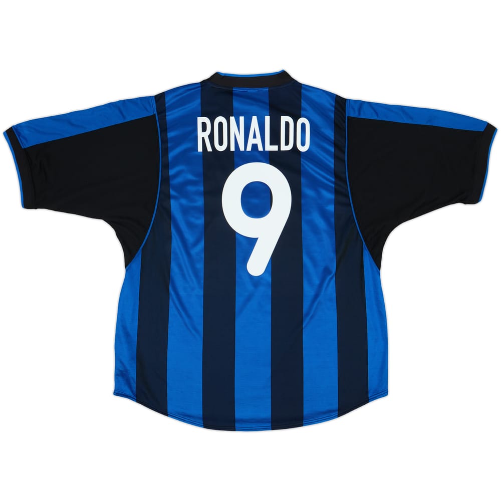 2000-01 Inter Milan Home Shirt Ronaldo #9 - 6/10 - (XL)