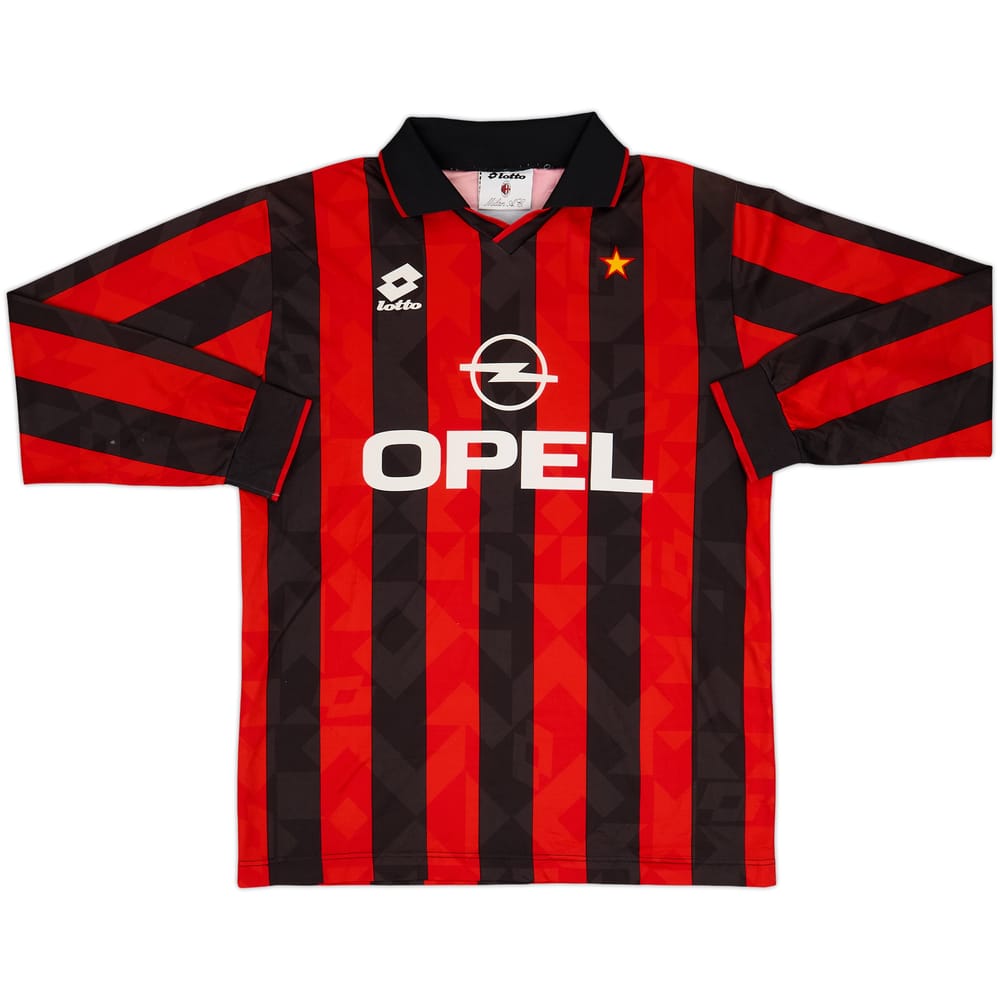 1994-95 AC Milan Home L/S Shirt - 9/10 - (L)