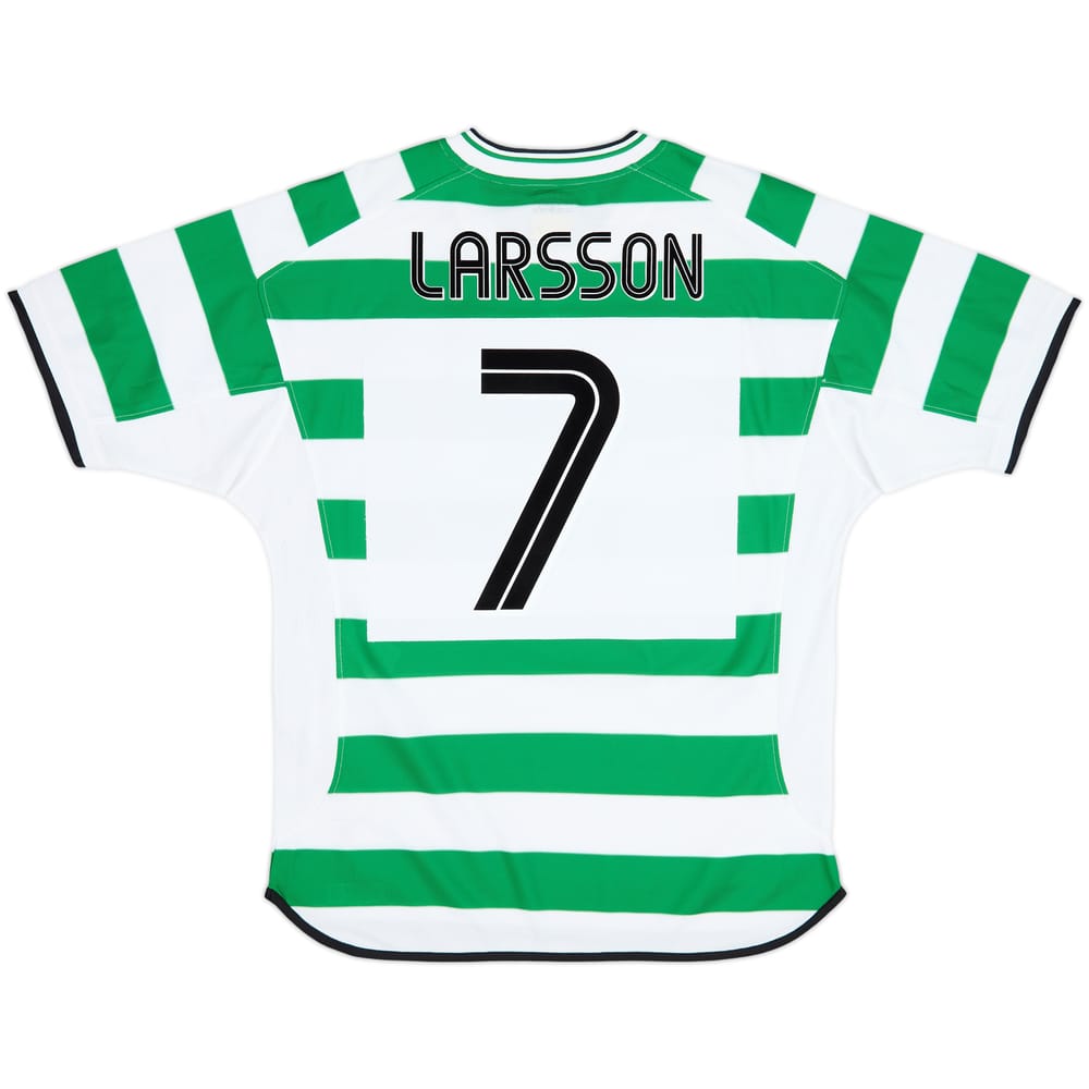 2001-03 Celtic Camiseta de local Larsson #7 - 8/10 - (L)