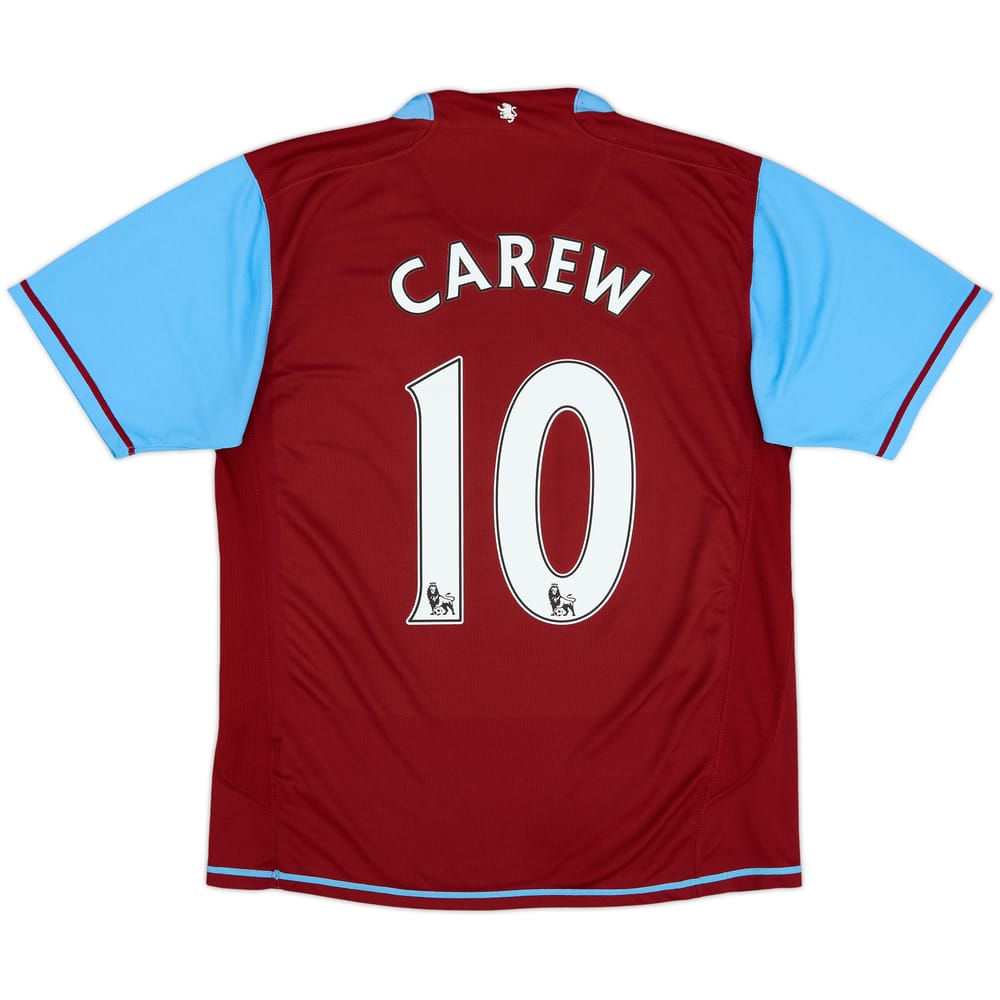 Camiseta de local de Aston Villa 2007-08 Carew #10 - 6/10 - (M)