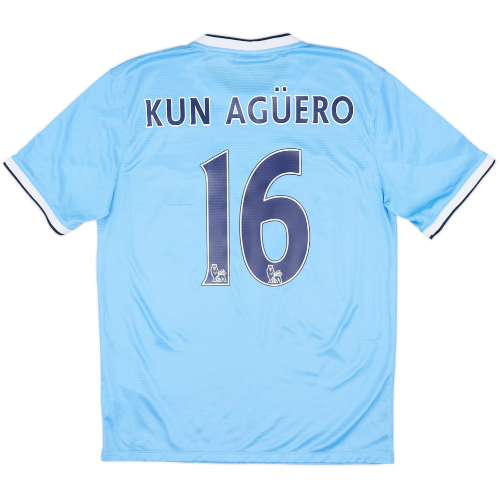 2013-14 Manchester City Home Shirt Kun Aguero #16 - 8/10 - (M)