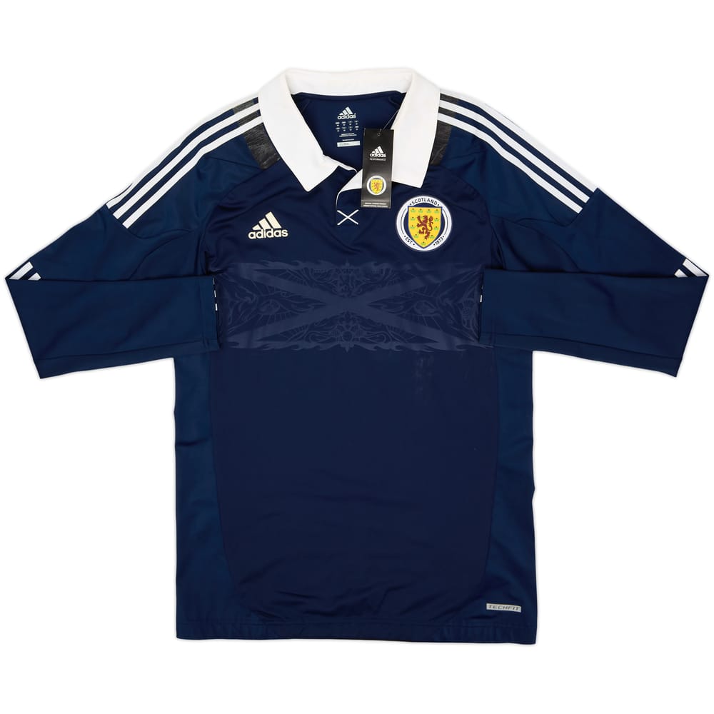 2011-13 Scotland Player Issue Techfit Home L/S Shirt (XL)