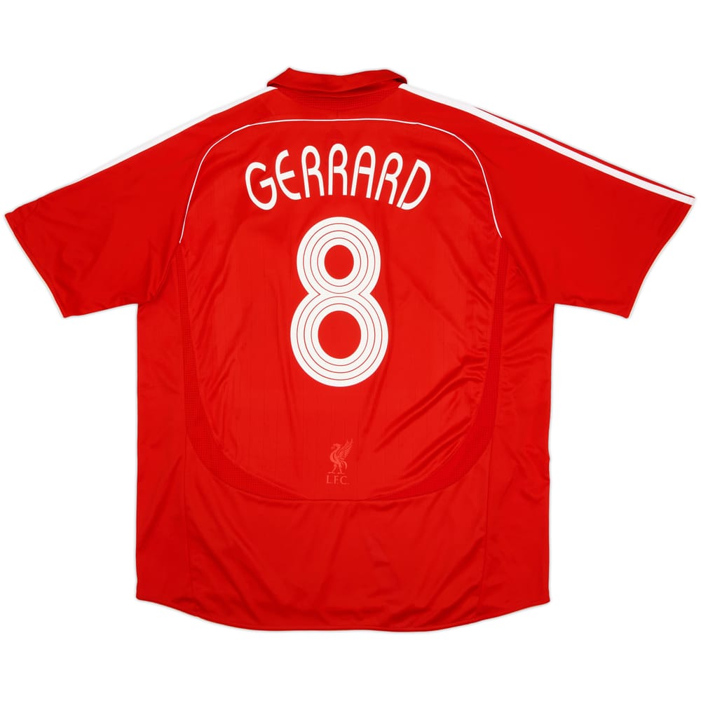 2006-08 Liverpool Home Shirt Gerrard #8 - 7/10 - (XL)