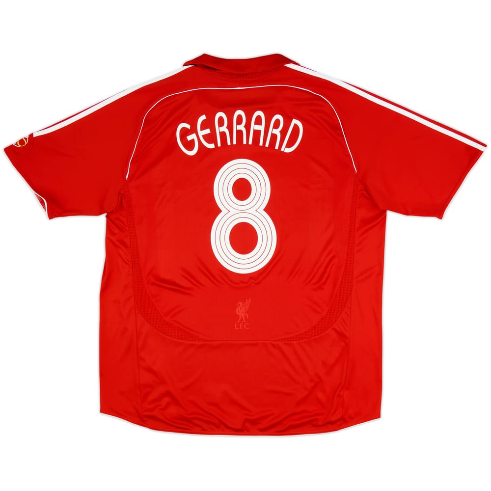 2006-08 Liverpool Home Shirt Gerrard #8 - 6/10 - (XXL)