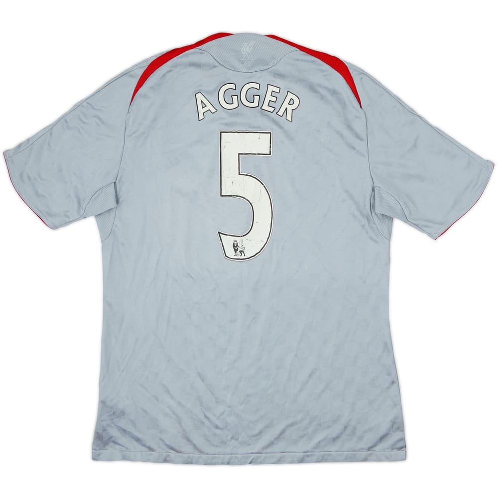 2008-09 Liverpool Away Shirt Agger #5 - 4/10 - (L)