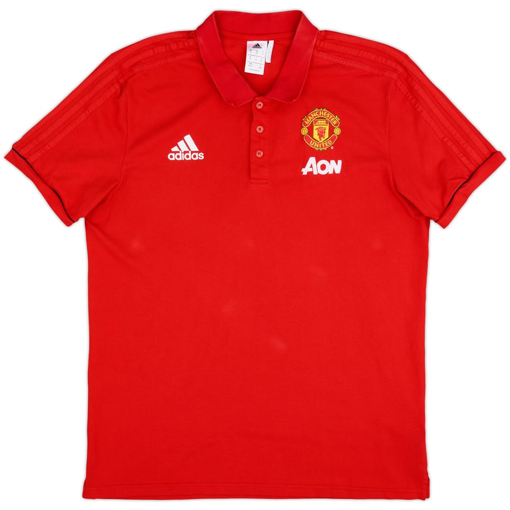 2018-19 Manchester United adidas Polo Shirt - 8/10 - (XL)