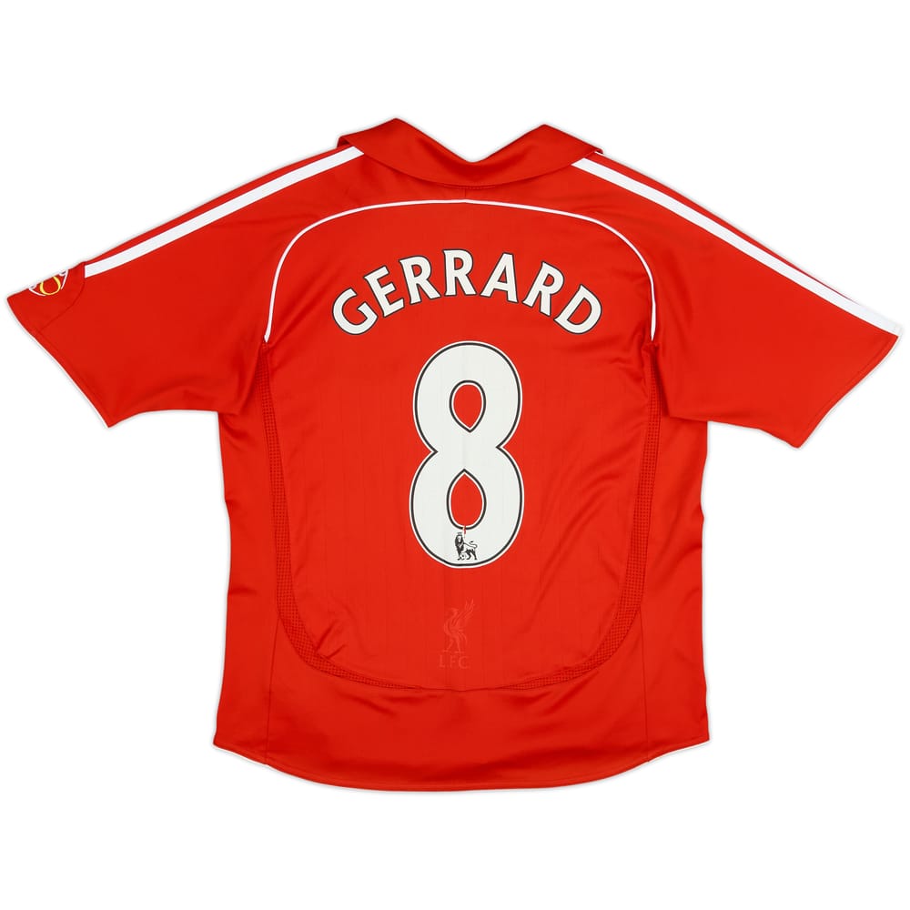 2006-08 Liverpool Camiseta Local Gerrard #8 - 6/10 - (L. de niño)