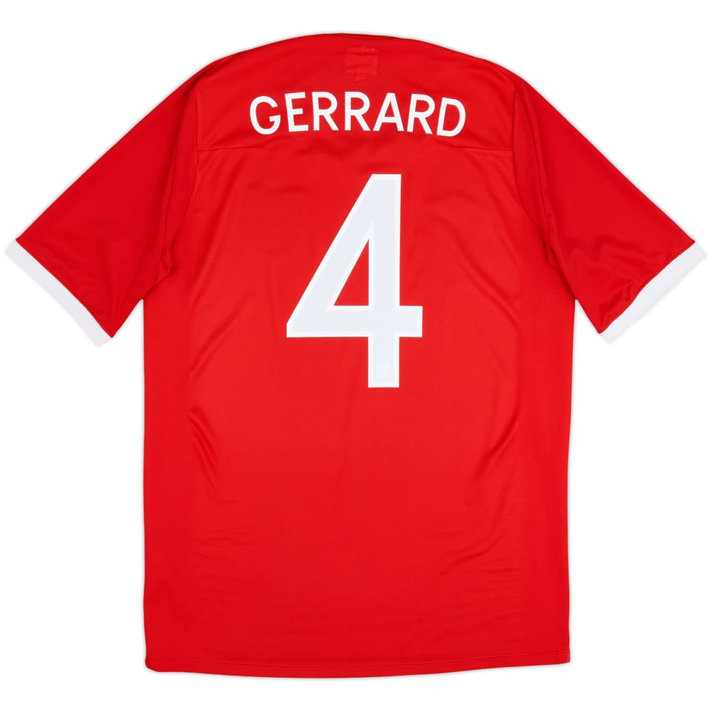 2010-11 Inglaterra Camiseta Visitante Gerrard #4 - 8/10 - (L)