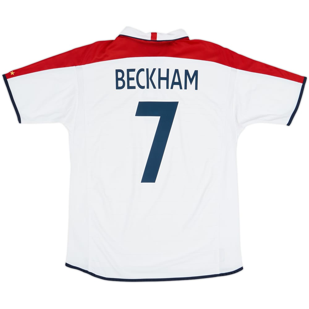 2003-05 England Home Shirt Beckham #7 - 6/10 - (L)