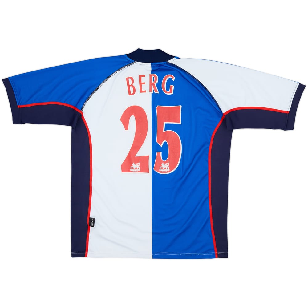2002-03 Blackburn Rovers Home Shirt Berg #25 - 6/10 - (L)