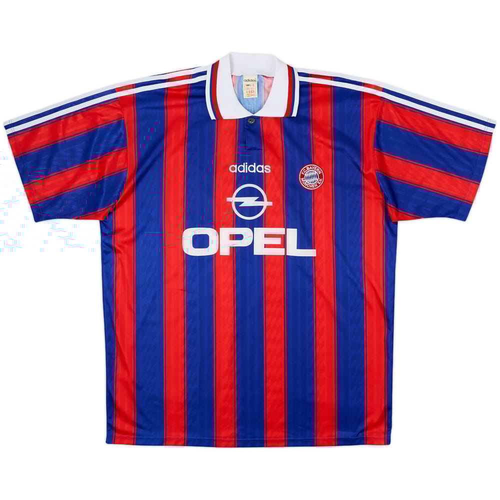 1995-97 Bayern Munich Squad Signed Home Shirt - 8/10 - (XL)