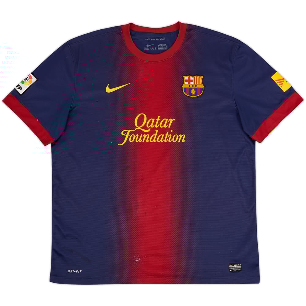 2012-13 Barcelona Home Shirt - 4/10 - (XL)