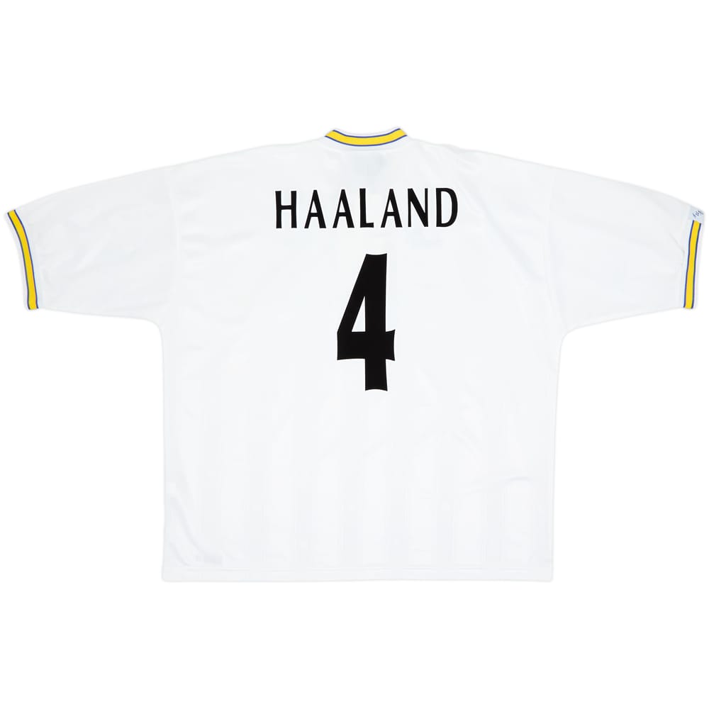 1996-98 Leeds United Home Shirt Haaland #4 - 9/10 - (XXL)
