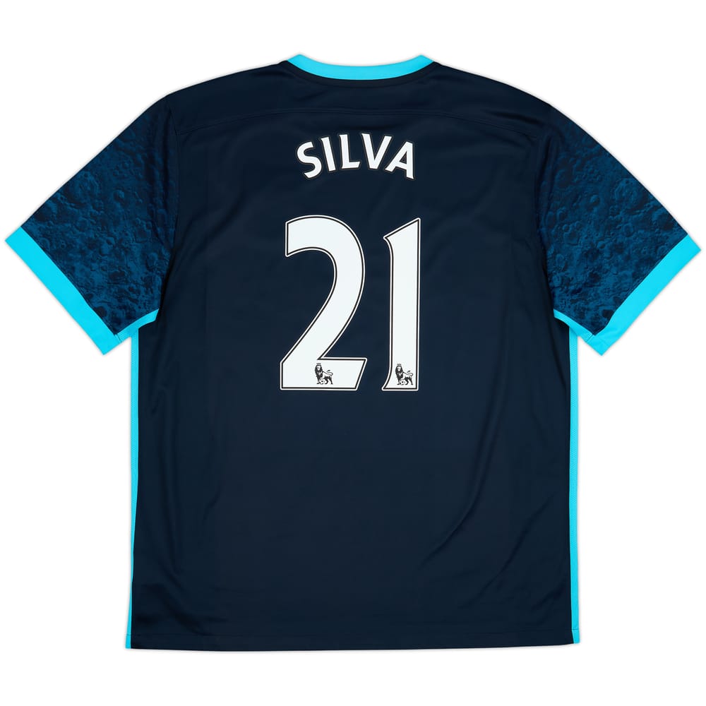Camiseta de visitante del Manchester City 2015-16 Silva #21 - 9/10 - (XL)