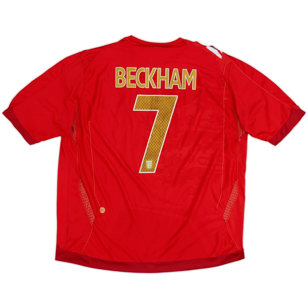 2006-08 England Away Shirt Beckham #7 - 5/10 - (XXL)