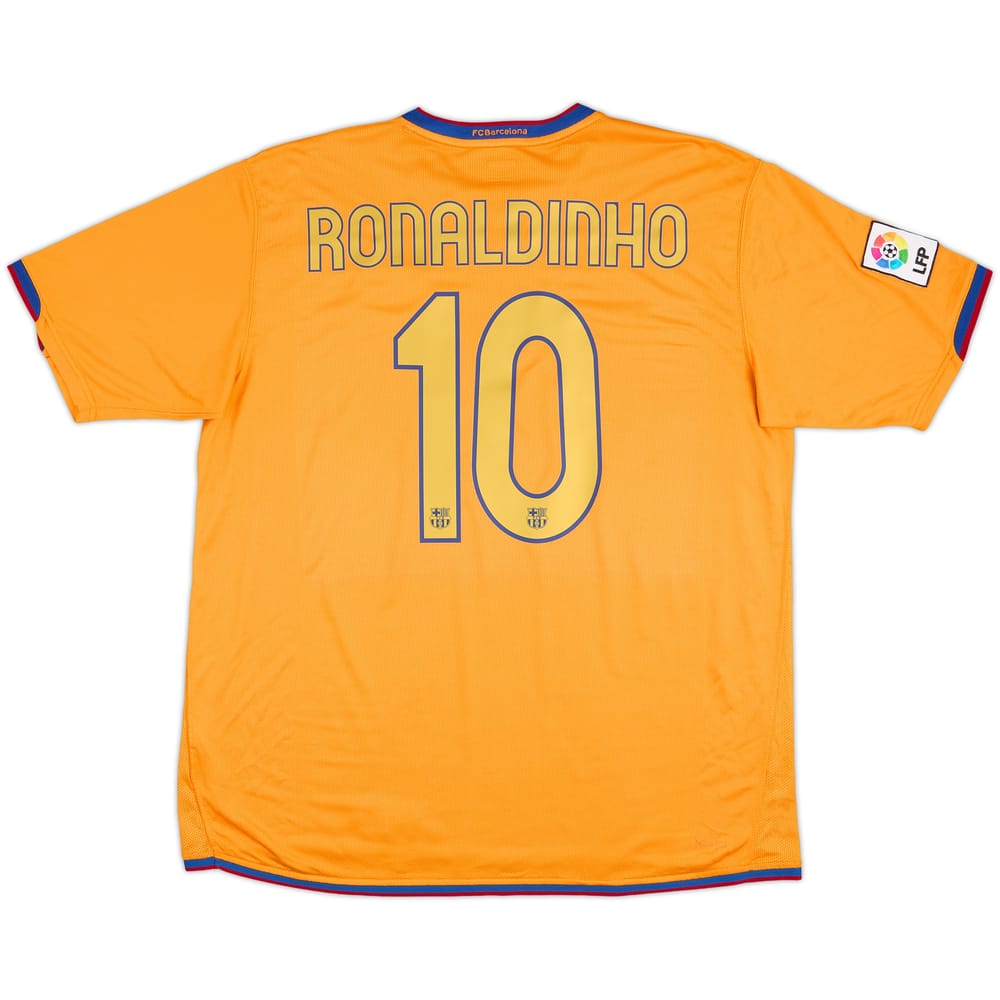 2006-08 Barcelona Camiseta Visitante Ronaldinho #10 - 8/10 - (XL)