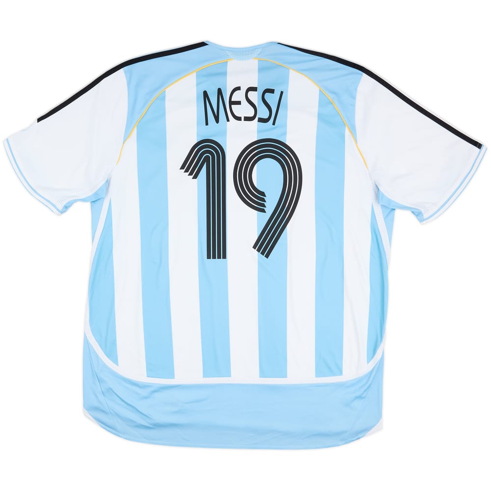 2005-07 Argentina Home Shirt Messi #19 - 6/10 - (XXL)