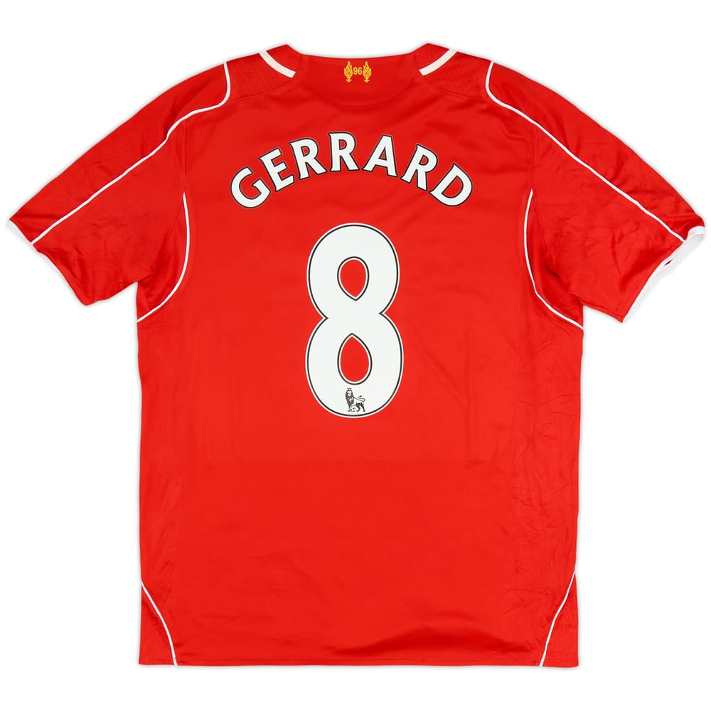 2014-15 Liverpool Home Shirt Gerrard #8 - 7/10 - (L)
